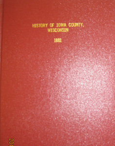 History of Iowa County Wisconsin 1881